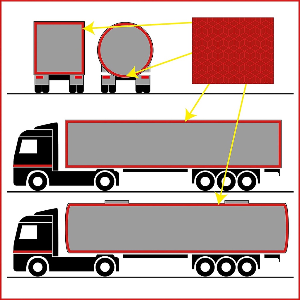 CINTA REFLECTANTE Fraccionada LONA 50MMx50 m ROJA