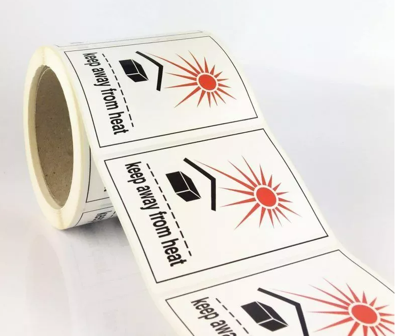 ETIQUETA KEEP AWAY FROM HEAT - 105x74 mm - Bobina