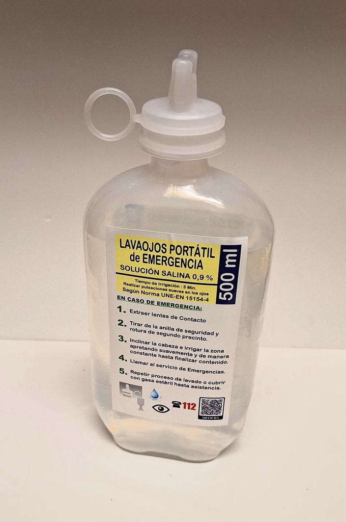 LIQUIDO LAVAOJOS para KitADR (Suero fisiológico 500 ml)