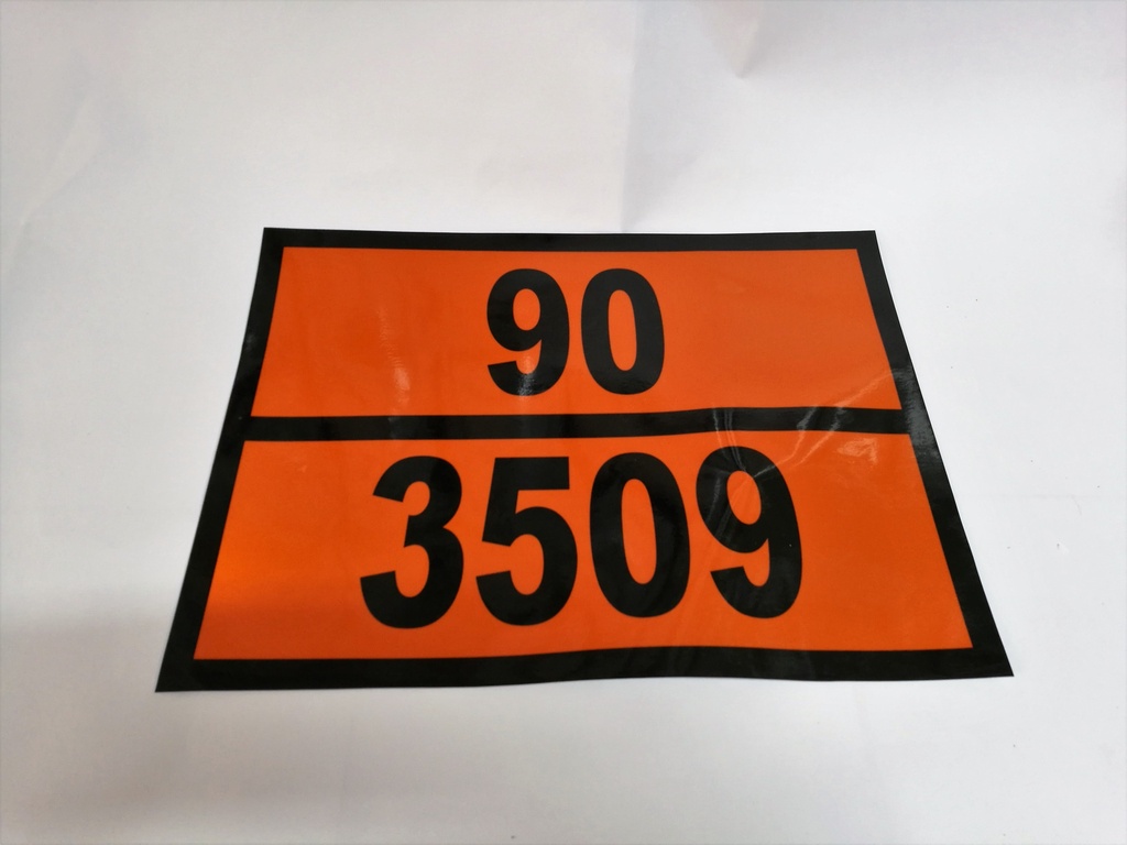 PANEL NARANJA 400X300 REFLECTANTE + TEXTO. Pack 10 Uds