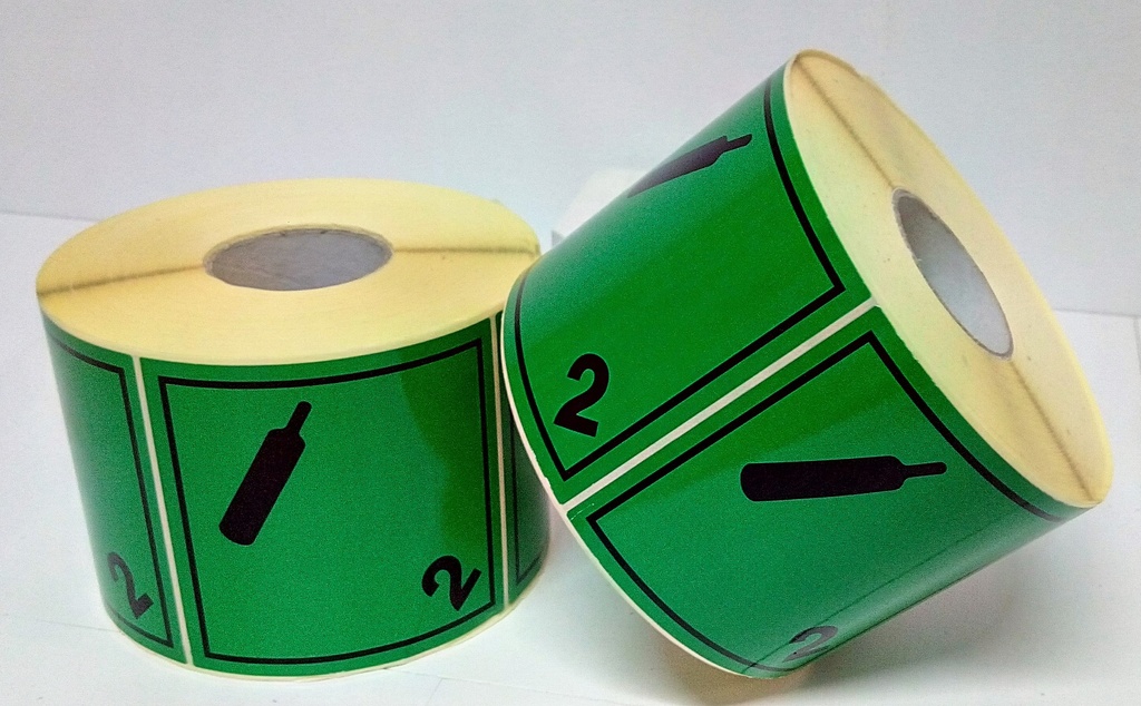 CLASE 2.2 GASES NO FLAMABLES 100X100mm 