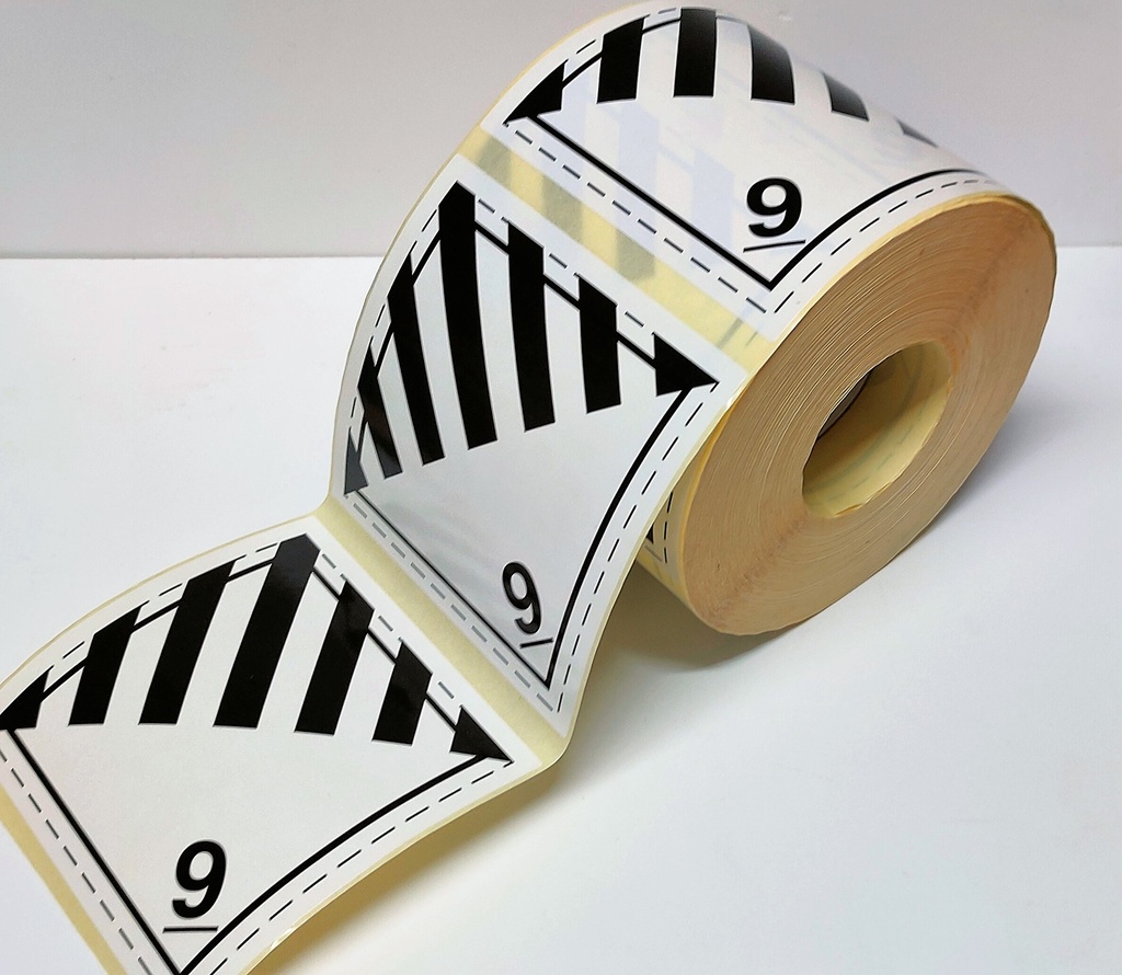 CLASE 9 PELIGROS DIVERSOS LINEA discontínua 110X110 MM