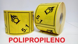 [5.1_100X100_PP] CLASE 5.1 COMBURENTES 100X100 MM - POLIPROPILENO PLÁSTICO