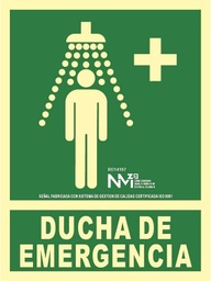 [B14107] SEÑAL DUCHA DE EMERGENCIA PVC 0.7 mm 224x300 mm