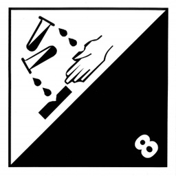 [clase 8 300x300] ETIQUETA CLASE MEDIOAMBIENTE  300x300mm (Hoja Adhesiva) (copia)