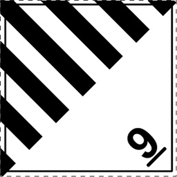 [CLASE 9_300X300] ETIQUETA CLASE 9  300x300mm (Hoja Adhesiva)