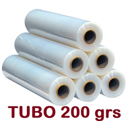 [FILMTT23MY_172 METROS] FILM MANUAL TRANSPARENTE 23 MICRAS 500 MM  - 2 KG BRUTO ( 1.8 kg film / 200 grs tubo) - 172 metros film