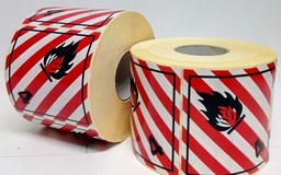 CLASE 4.1 SÓLIDOS INFLAMABLES 100x100mm 