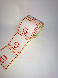 [MP007] ETIQUETA CANTIDADES EXCEPTUADAS ROJA  100x100mm  