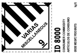 [ES004] ETIQUETA CLASE 9 MISCELLANEOUS + ID 8000 110X160MM