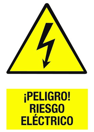 [SEÑ_RIESG_ELE] SEÑALETICA INDUSTRIAL RIESGO ELECTRICO 100x145MM