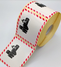 BATERIA DE LITIO - IATA/ ADR 100X100 mm  PERSONALIZADA